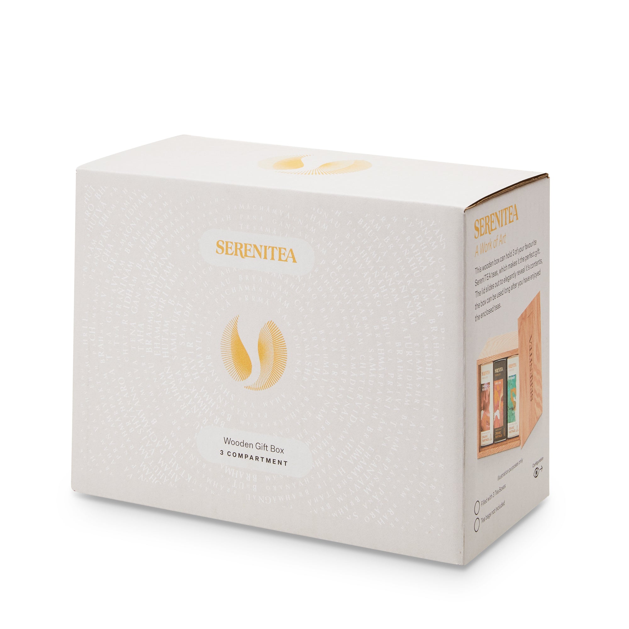 Wooden Gift Box filled with Herbal Tea x3